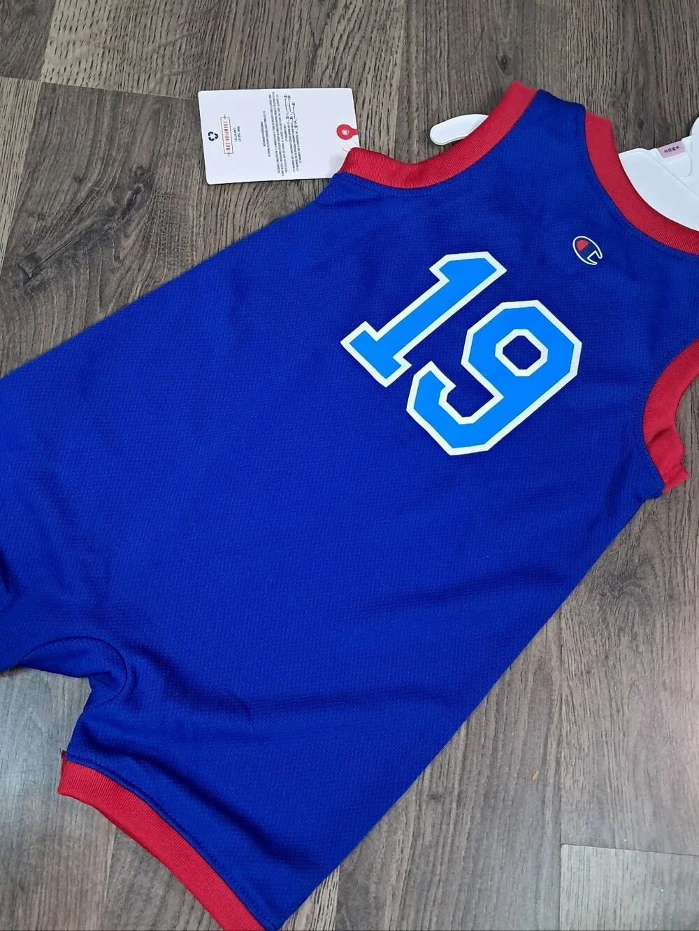 Champion Blue Jersey Infant Boys Romper Size 9 Months New With Tags
